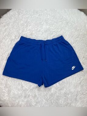 Nike Sportswear Club Fleece Women’s Plus Size 1X Shorts Blue Cotton Gym CU8600